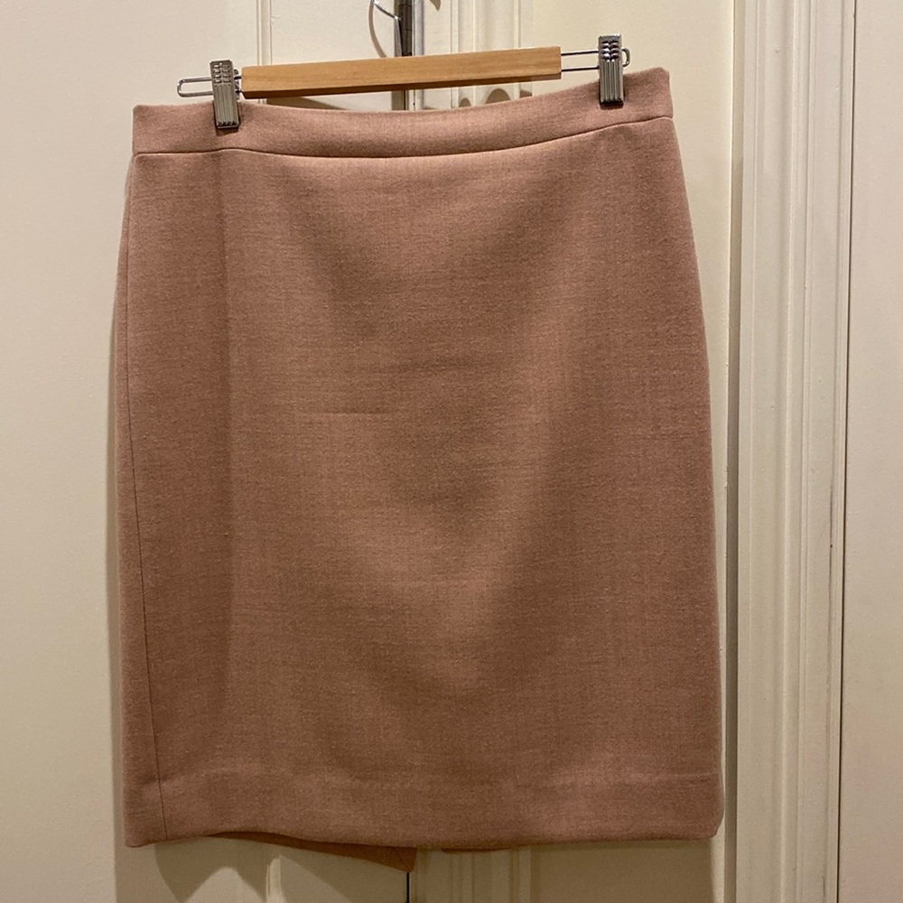 J Crew No. 2 Pencil Skirt in Dusty Pink Wool